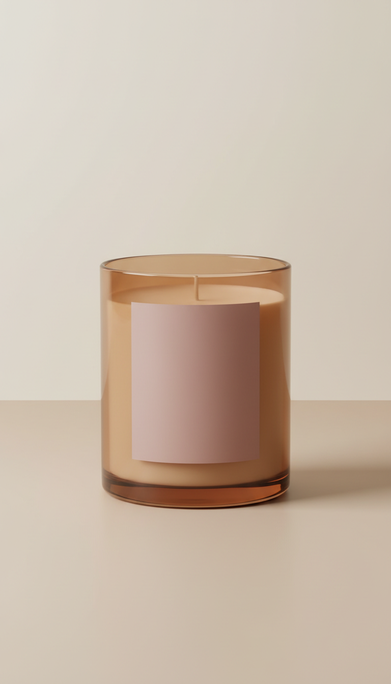 Sanctuary scented glass candle